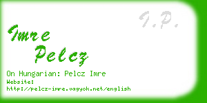 imre pelcz business card